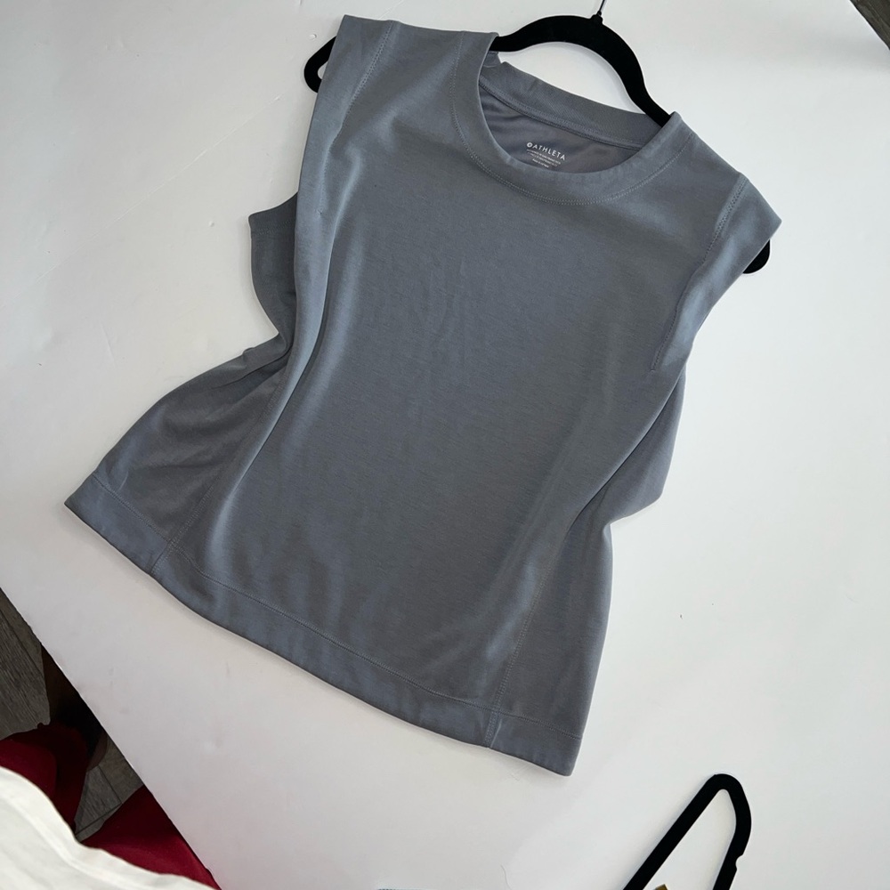 Athleta Gray Muscle Tee for Women size M - Picture 3 of 8